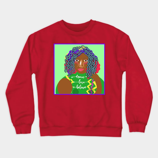 Tropical Lady Crewneck Sweatshirt by GingerLoveCat72